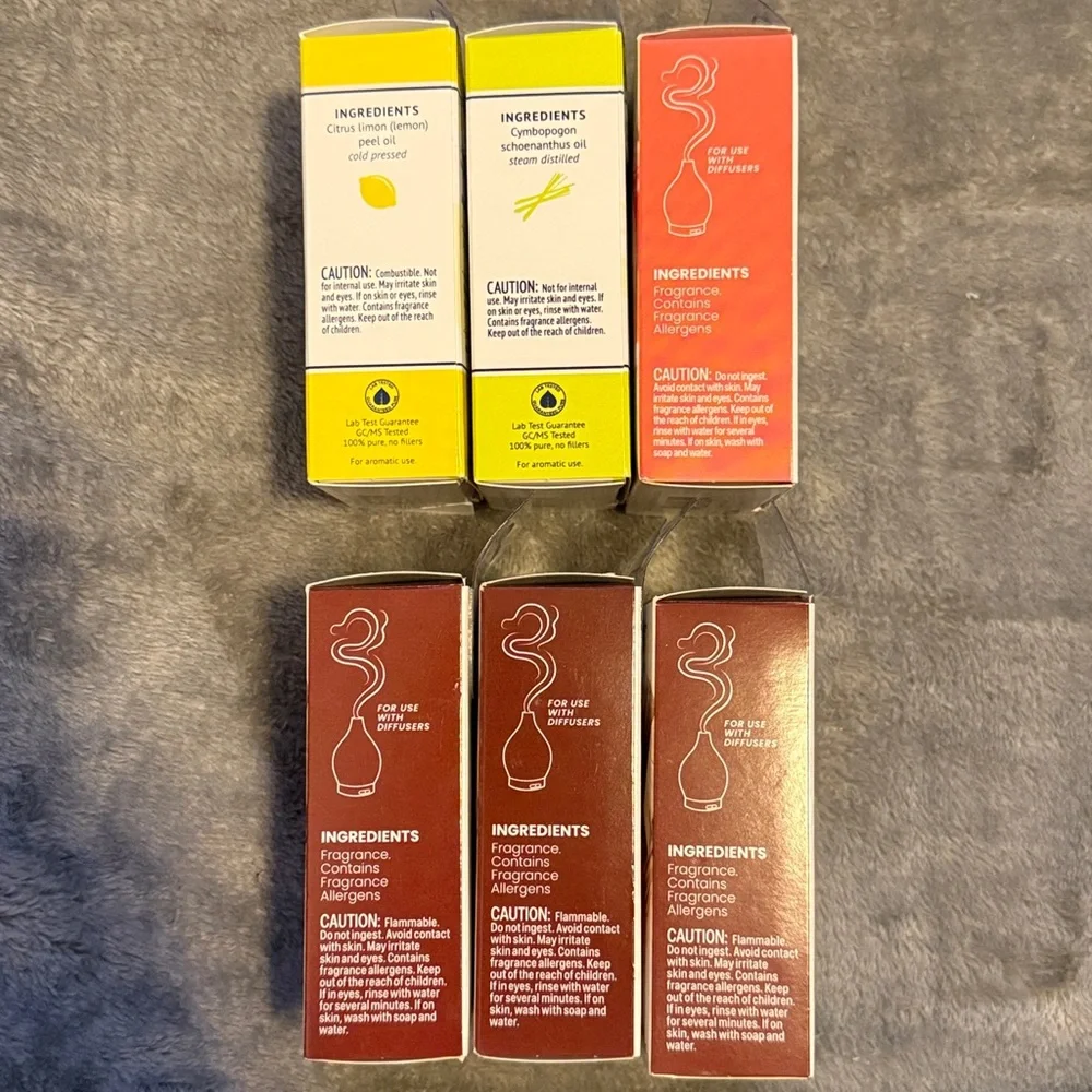 Airome Gardenia Porcelain Essential Oil Diffuser with 7 Oils NWT